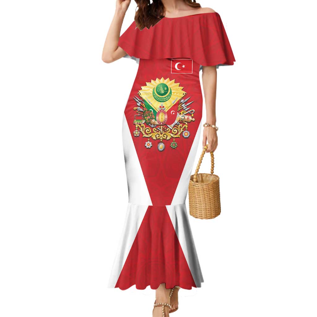 Personalized Ottoman Empire 1299-1922 Mermaid Dress Flag Color Inspiration - Wonder Print Shop