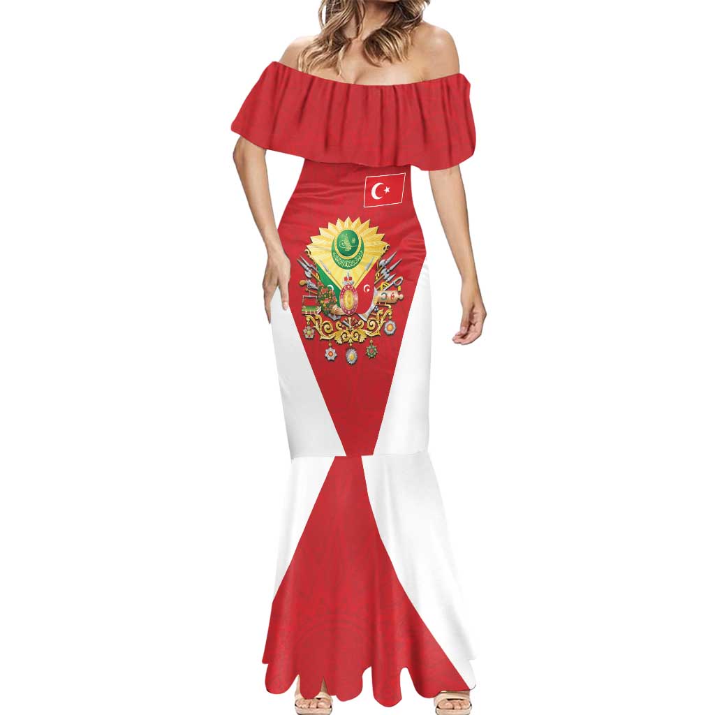 Personalized Ottoman Empire 1299-1922 Mermaid Dress Flag Color Inspiration - Wonder Print Shop