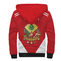 Personalized Ottoman Empire 1299-1922 Sherpa Hoodie Flag Color Inspiration - Wonder Print Shop