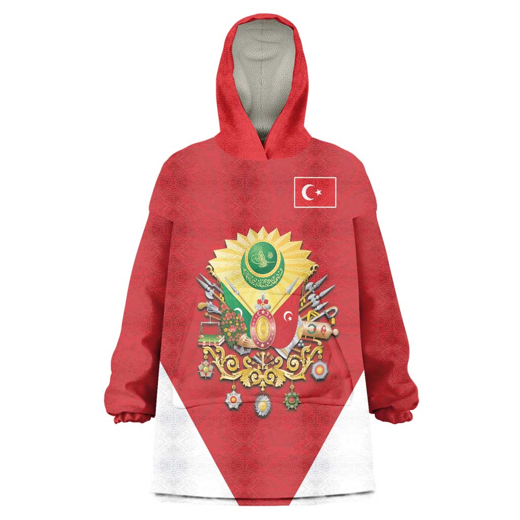 Personalized Ottoman Empire 1299-1922 Wearable Blanket Hoodie Flag Color Inspiration - Wonder Print Shop