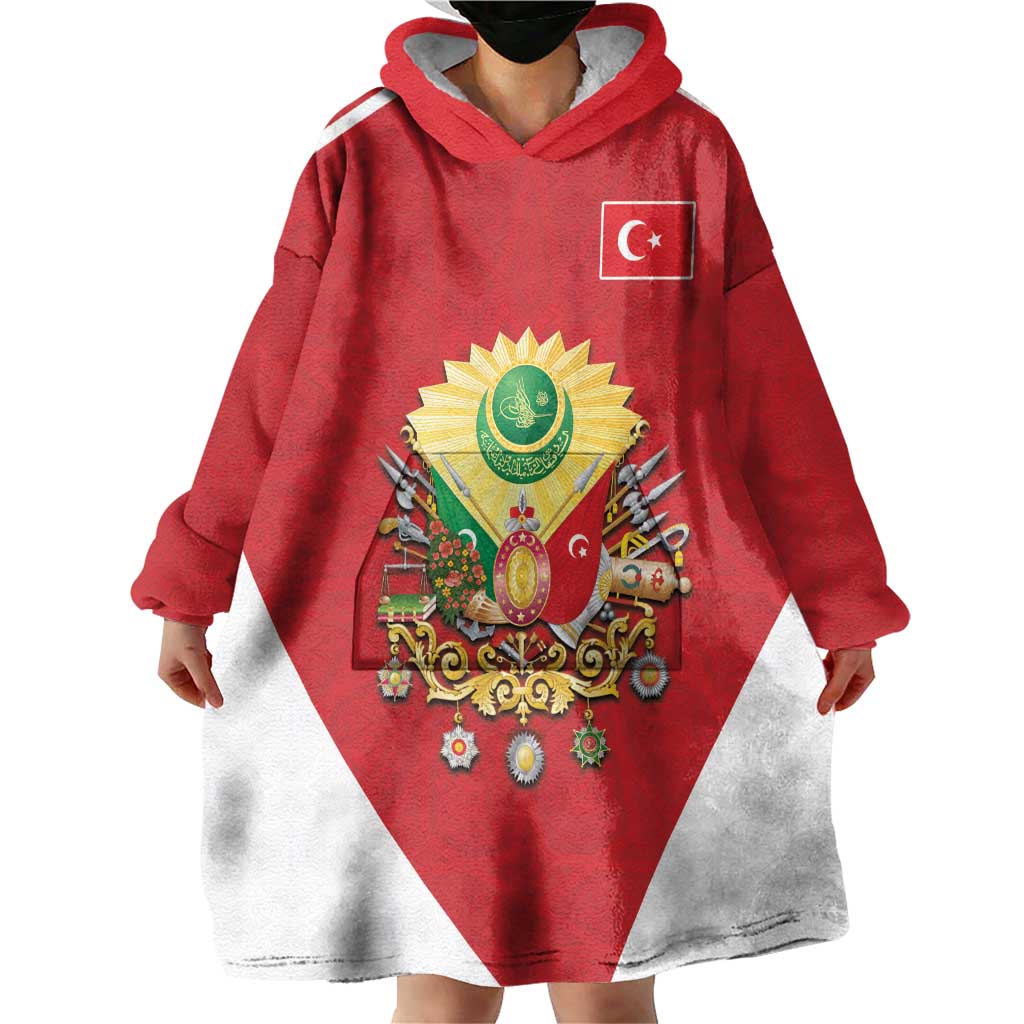 Personalized Ottoman Empire 1299-1922 Wearable Blanket Hoodie Flag Color Inspiration - Wonder Print Shop