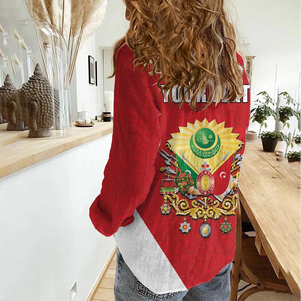 Personalized Ottoman Empire 1299-1922 Women Casual Shirt Flag Color Inspiration - Wonder Print Shop