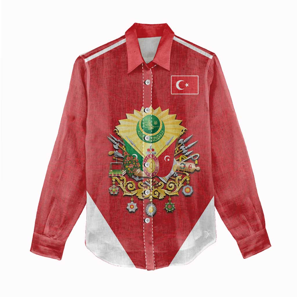 Personalized Ottoman Empire 1299-1922 Women Casual Shirt Flag Color Inspiration - Wonder Print Shop