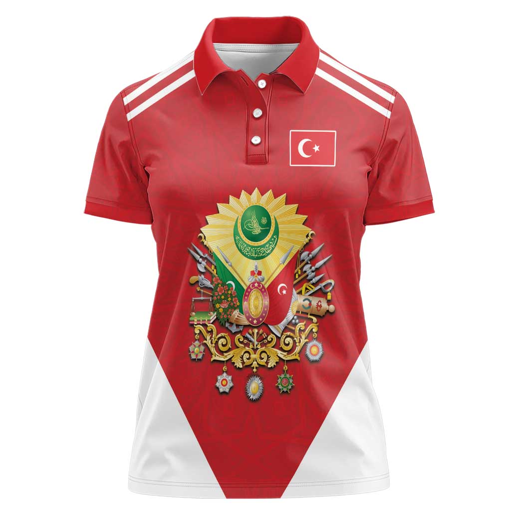 Personalized Ottoman Empire 1299-1922 Women Polo Shirt Flag Color Inspiration - Wonder Print Shop