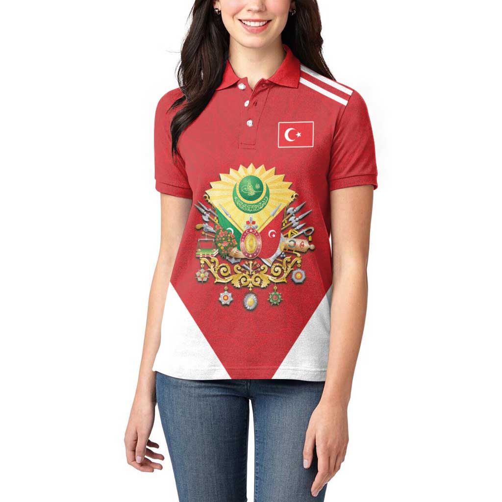 Personalized Ottoman Empire 1299-1922 Women Polo Shirt Flag Color Inspiration - Wonder Print Shop