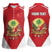 Personalized Ottoman Empire 1299-1922 Women Sleeveless Polo Shirt Flag Color Inspiration - Wonder Print Shop
