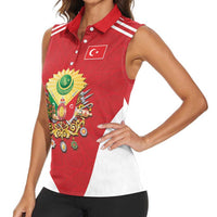 Personalized Ottoman Empire 1299-1922 Women Sleeveless Polo Shirt Flag Color Inspiration - Wonder Print Shop