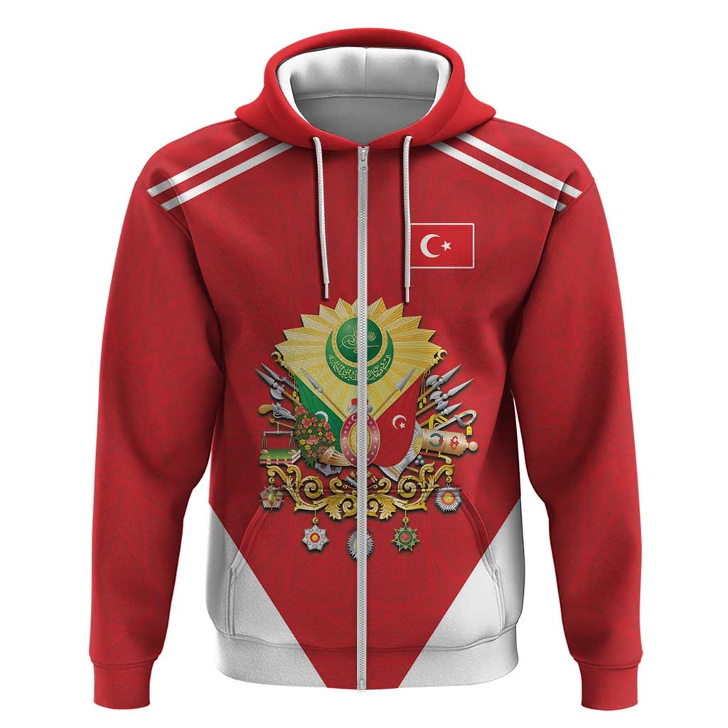 Personalized Ottoman Empire 1299-1922 Zip Hoodie Flag Color Inspiration - Wonder Print Shop