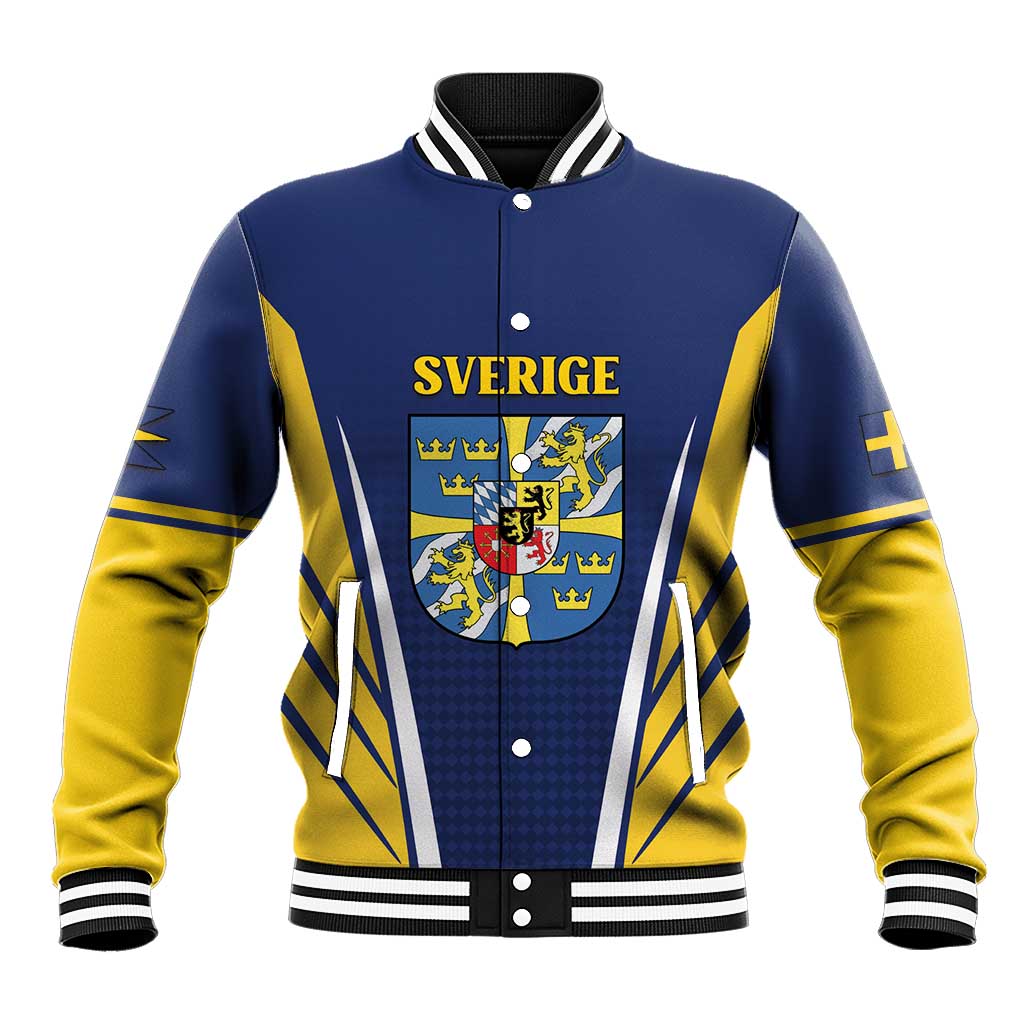 Personalized Swedish Empire 1611-1721 Baseball Jacket Flag Color Inspiration - Wonder Print Shop