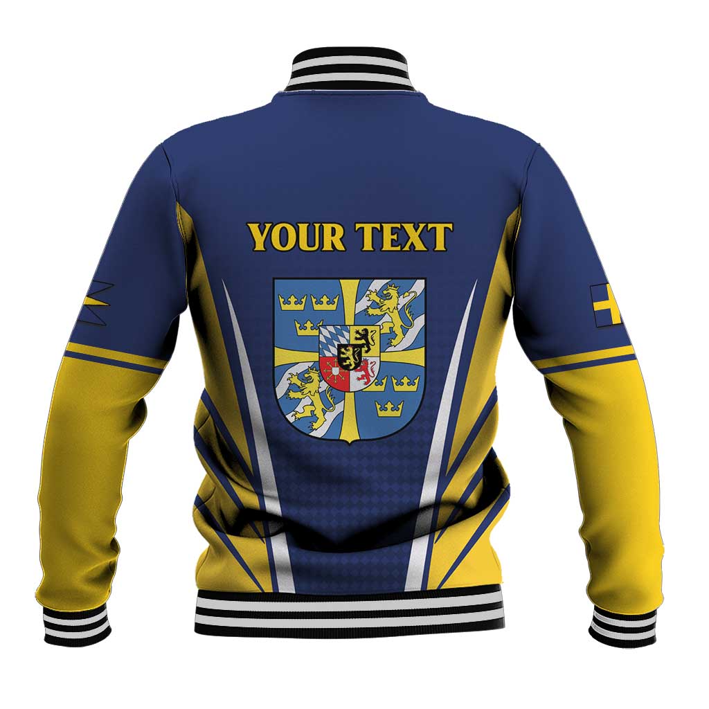 Personalized Swedish Empire 1611-1721 Baseball Jacket Flag Color Inspiration - Wonder Print Shop