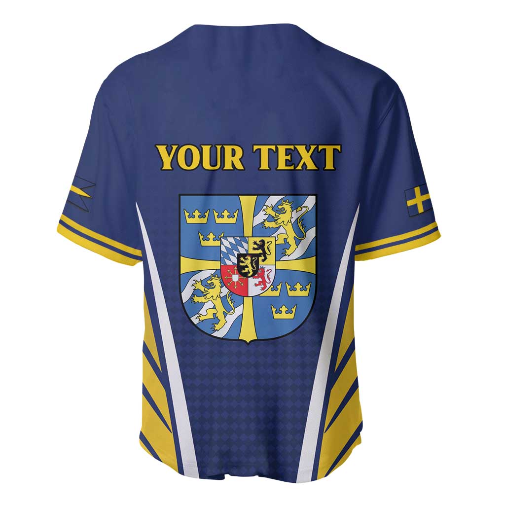 Personalized Swedish Empire 1611-1721 Baseball Jersey Flag Color Inspiration - Wonder Print Shop