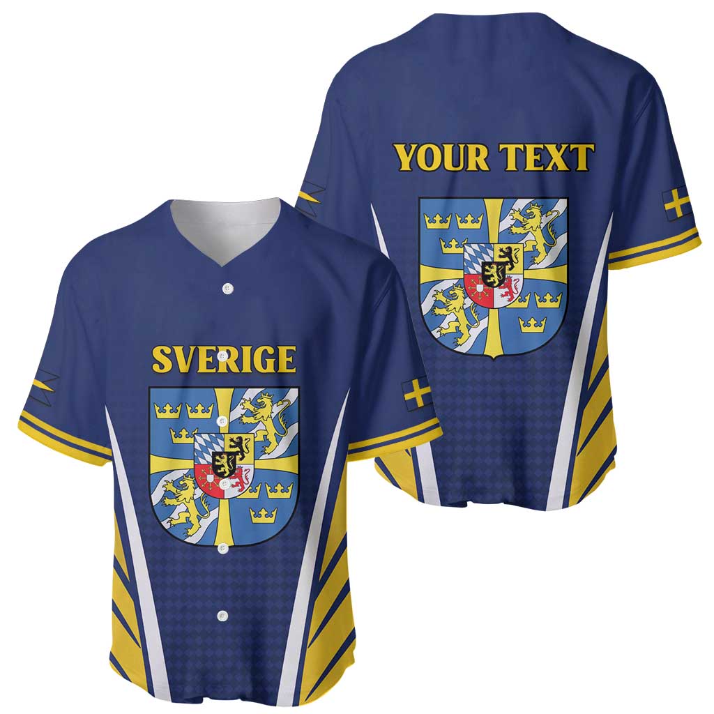 Personalized Swedish Empire 1611-1721 Baseball Jersey Flag Color Inspiration - Wonder Print Shop