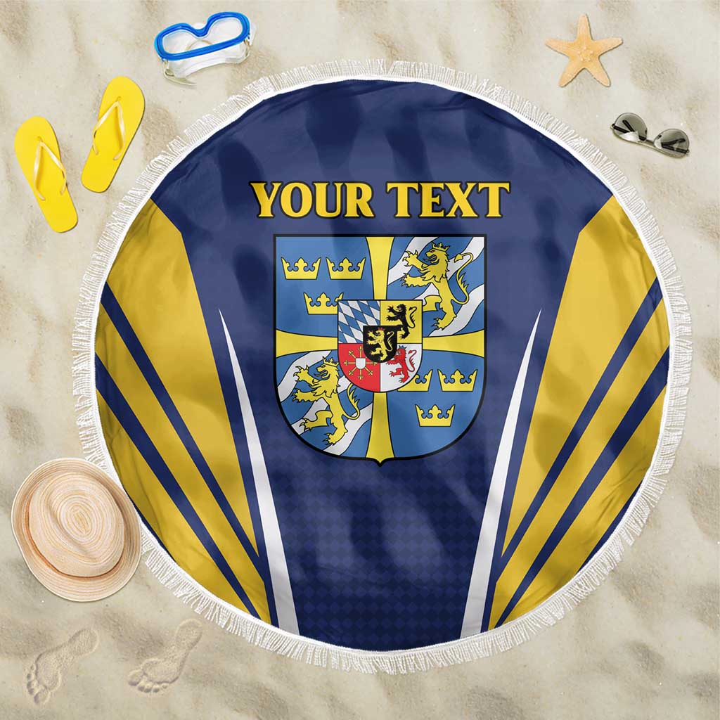 Personalized Swedish Empire 1611-1721 Beach Blanket Flag Color Inspiration - Wonder Print Shop