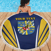Personalized Swedish Empire 1611-1721 Beach Blanket Flag Color Inspiration - Wonder Print Shop