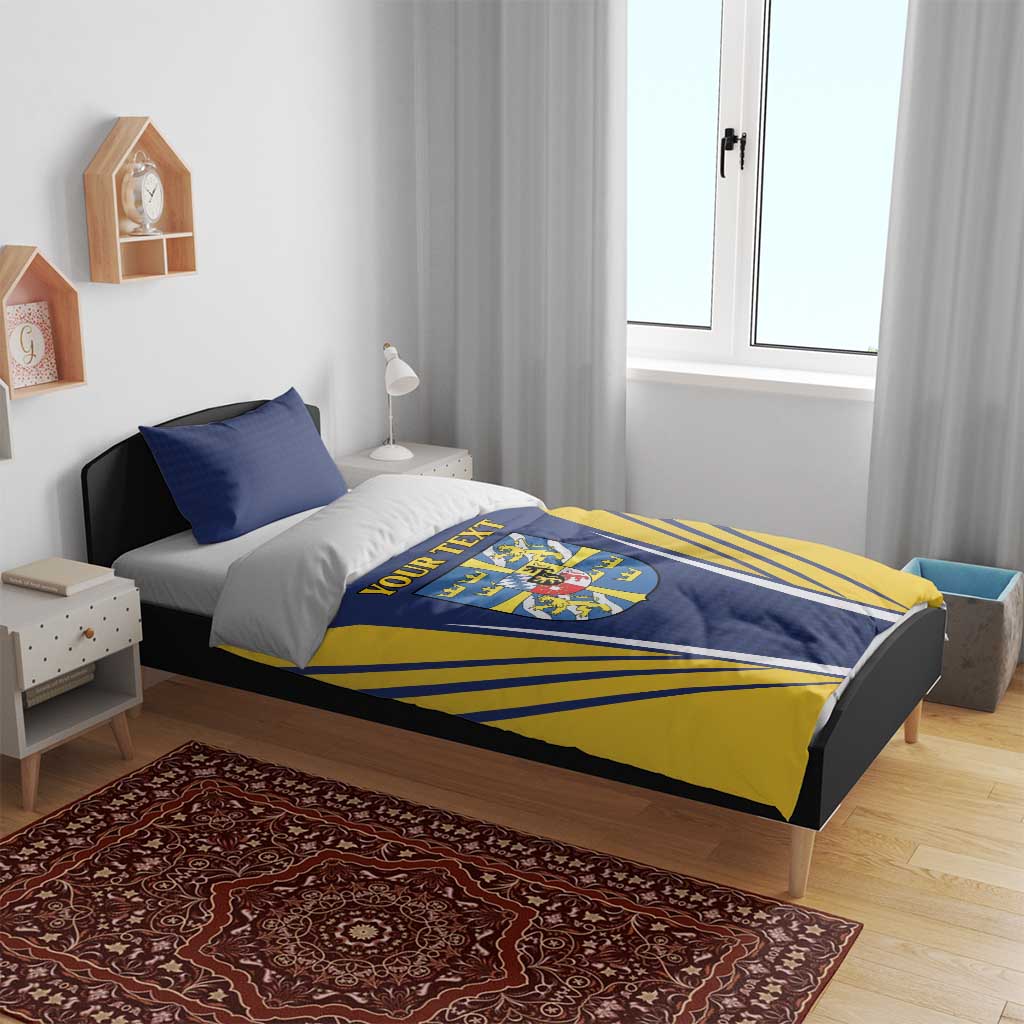 Personalized Swedish Empire 1611-1721 Bedding Set Flag Color Inspiration - Wonder Print Shop