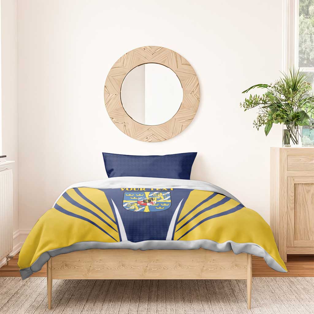 Personalized Swedish Empire 1611-1721 Bedding Set Flag Color Inspiration - Wonder Print Shop