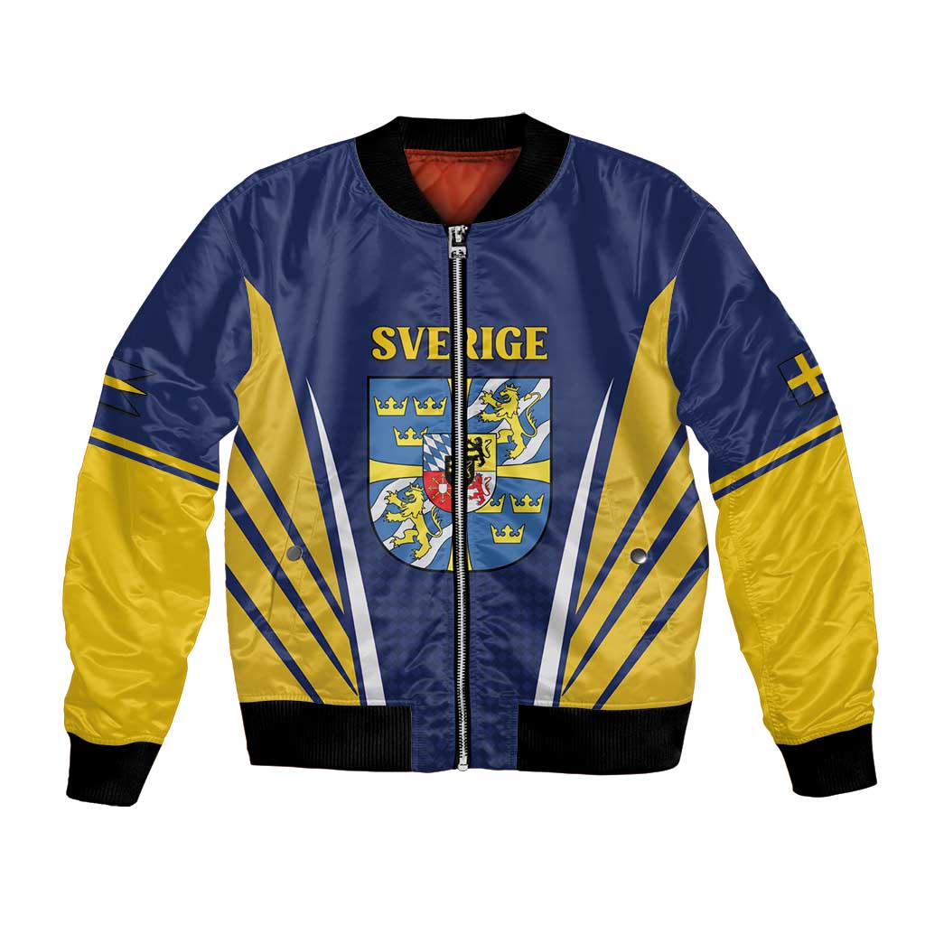 Personalized Swedish Empire 1611-1721 Bomber Jacket Flag Color Inspiration - Wonder Print Shop