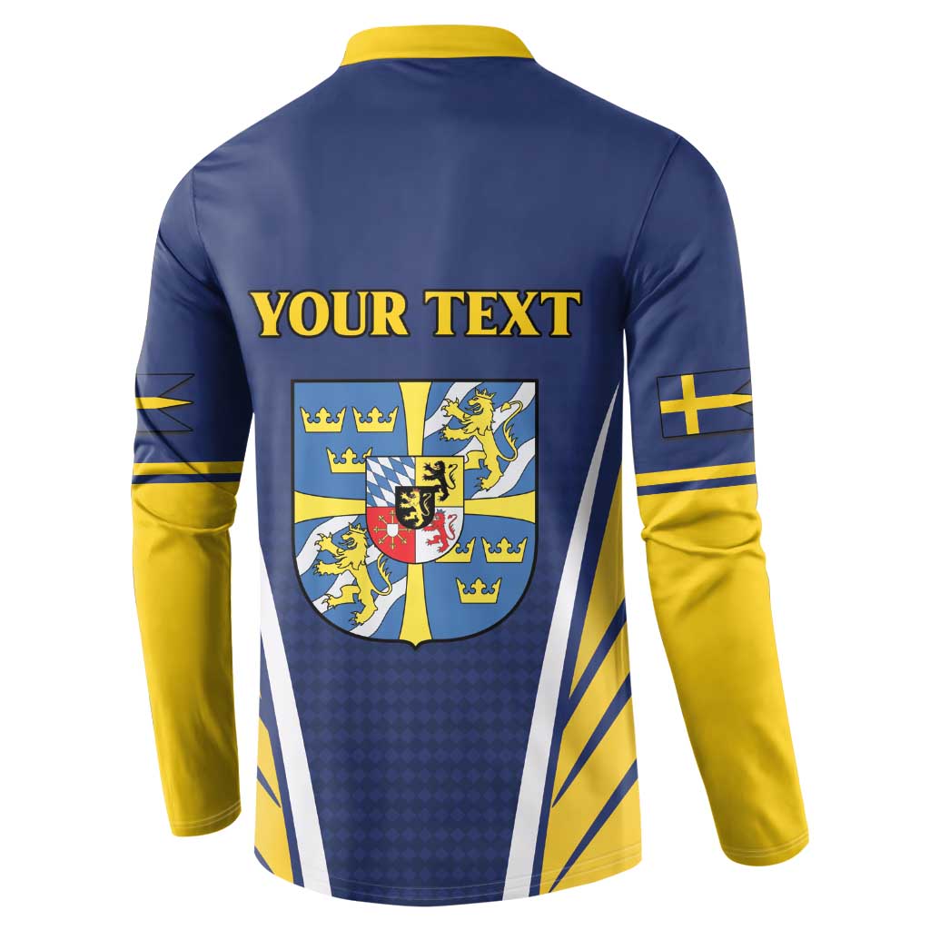 Personalized Swedish Empire 1611-1721 Button Sweatshirt Flag Color Inspiration - Wonder Print Shop