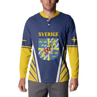 Personalized Swedish Empire 1611-1721 Button Sweatshirt Flag Color Inspiration - Wonder Print Shop