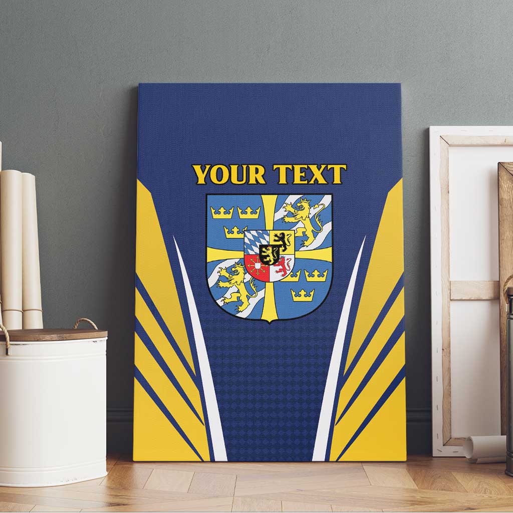 Personalized Swedish Empire 1611-1721 Canvas Wall Art Flag Color Inspiration - Wonder Print Shop