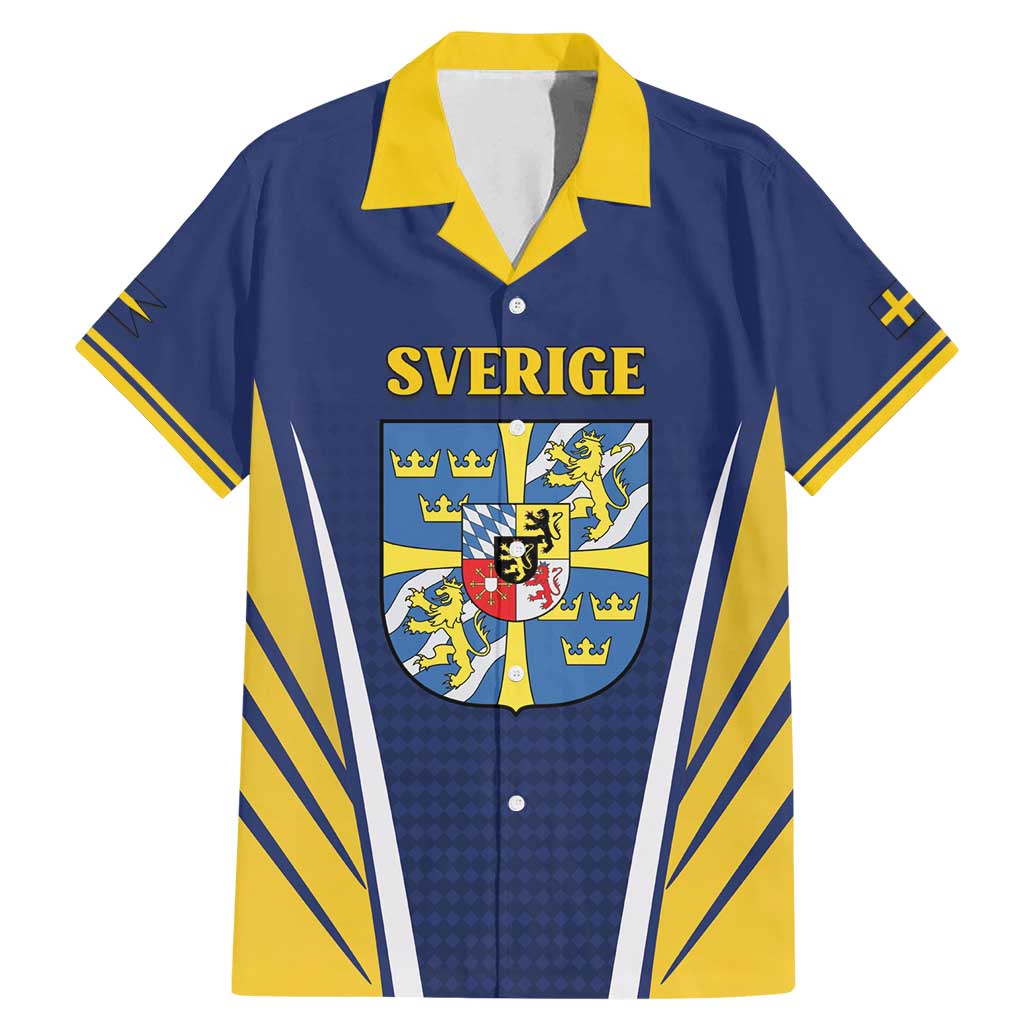 Personalized Swedish Empire 1611-1721 Family Matching Mermaid Dress and Hawaiian Shirt Flag Color Inspiration - Wonder Print Shop