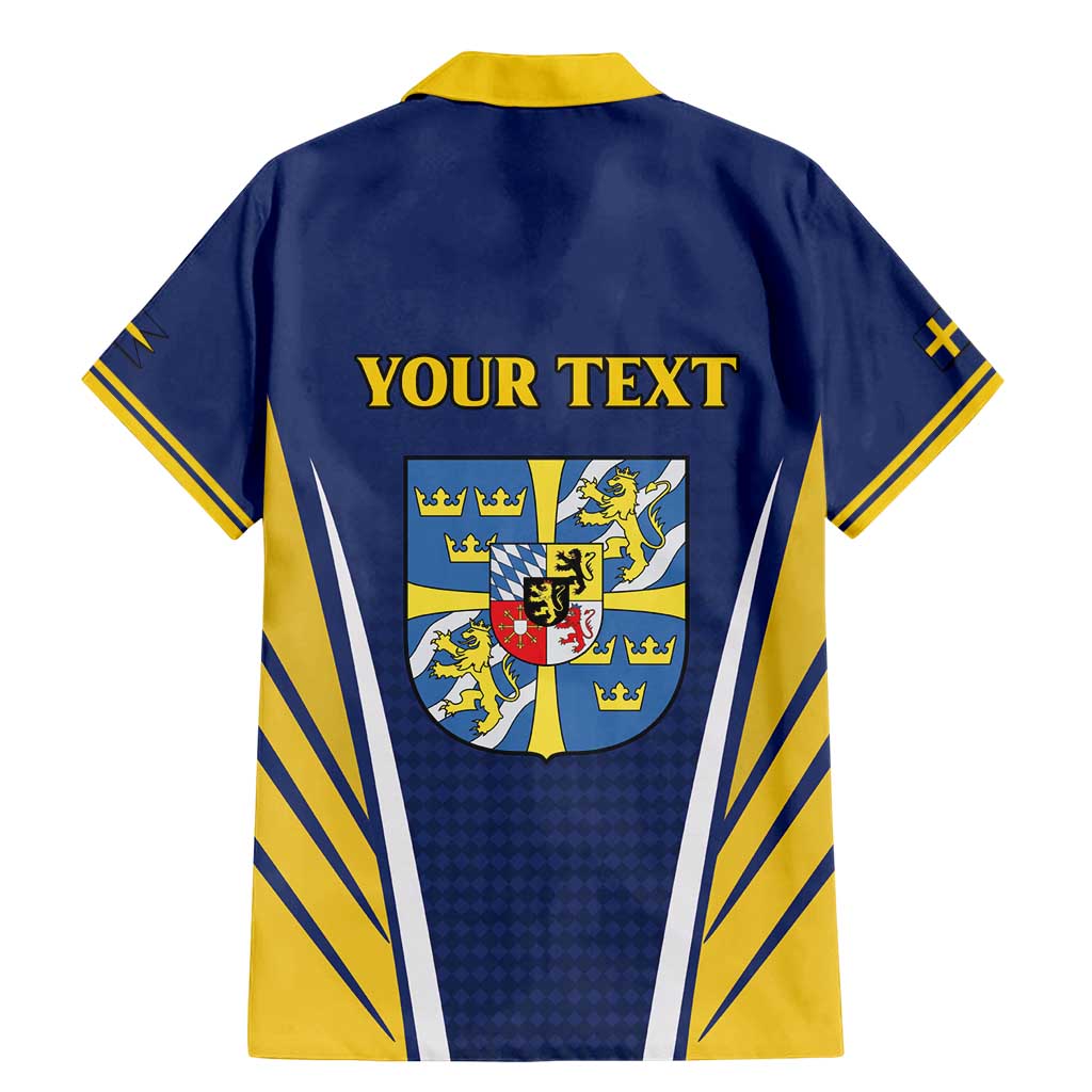 Personalized Swedish Empire 1611-1721 Family Matching Mermaid Dress and Hawaiian Shirt Flag Color Inspiration - Wonder Print Shop