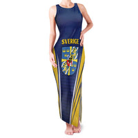 Personalized Swedish Empire 1611-1721 Family Matching Tank Maxi Dress and Hawaiian Shirt Flag Color Inspiration - Wonder Print Shop