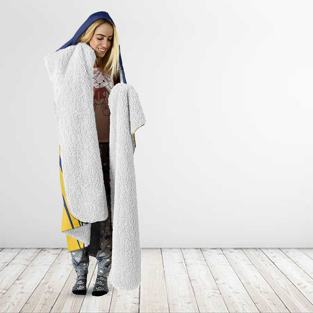 Personalized Swedish Empire 1611-1721 Hooded Blanket Flag Color Inspiration - Wonder Print Shop