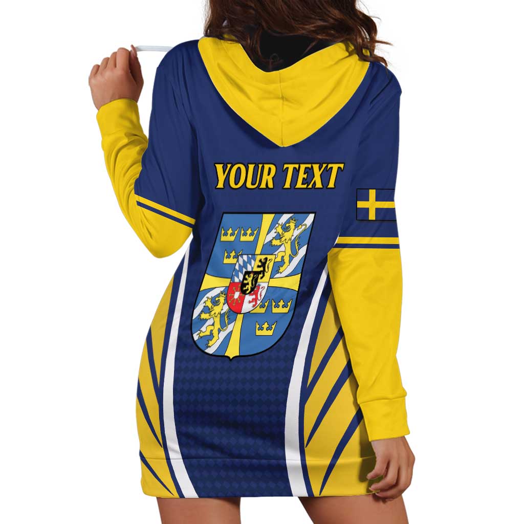 Personalized Swedish Empire 1611-1721 Hoodie Dress Flag Color Inspiration - Wonder Print Shop