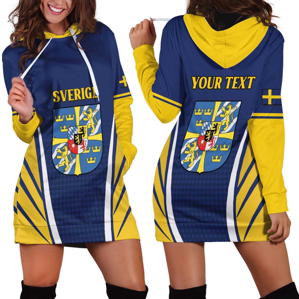 Personalized Swedish Empire 1611-1721 Hoodie Dress Flag Color Inspiration - Wonder Print Shop