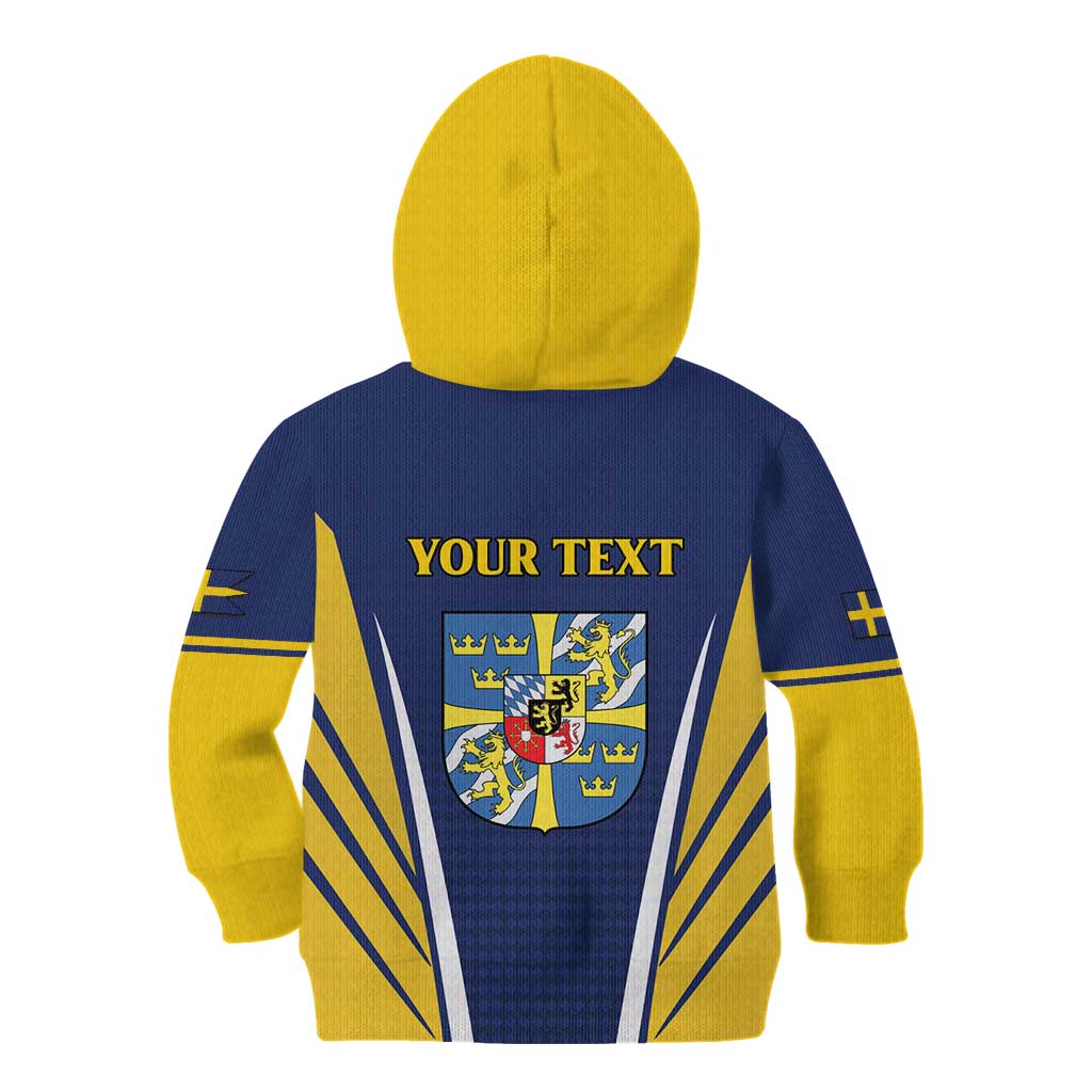 Personalized Swedish Empire 1611-1721 Kid Hoodie Flag Color Inspiration - Wonder Print Shop