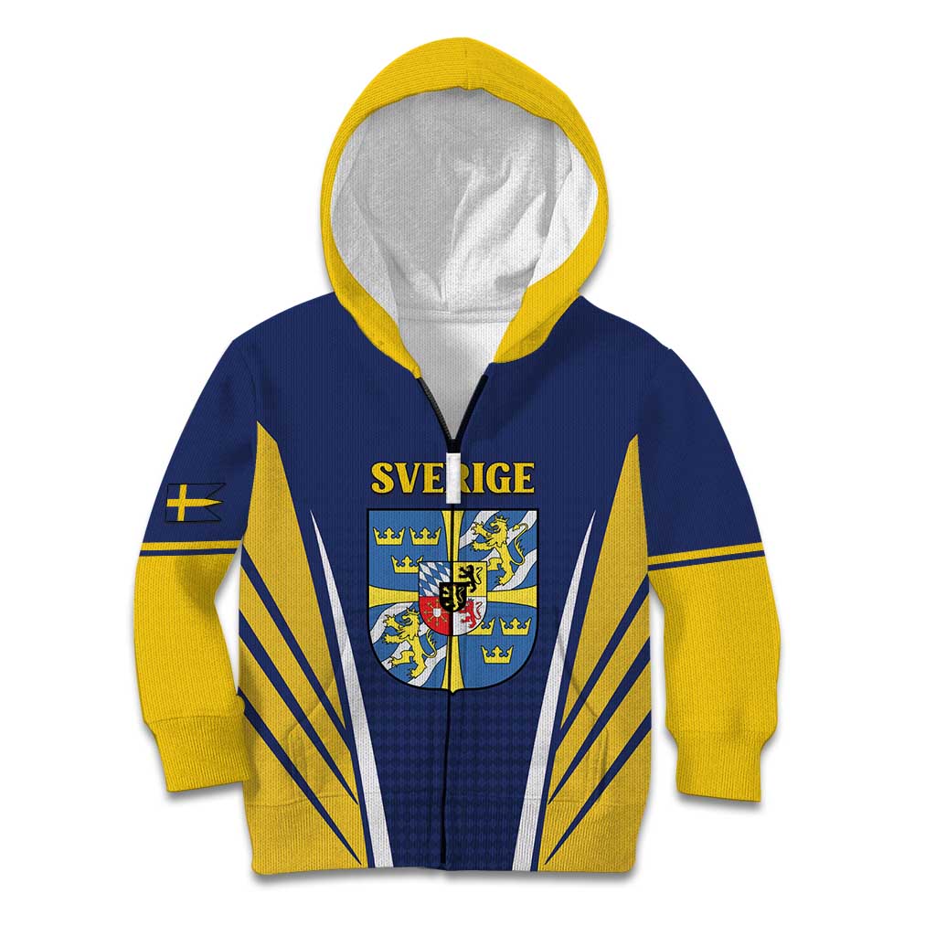 Personalized Swedish Empire 1611-1721 Kid Hoodie Flag Color Inspiration - Wonder Print Shop