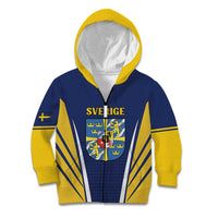 Personalized Swedish Empire 1611-1721 Kid Hoodie Flag Color Inspiration - Wonder Print Shop