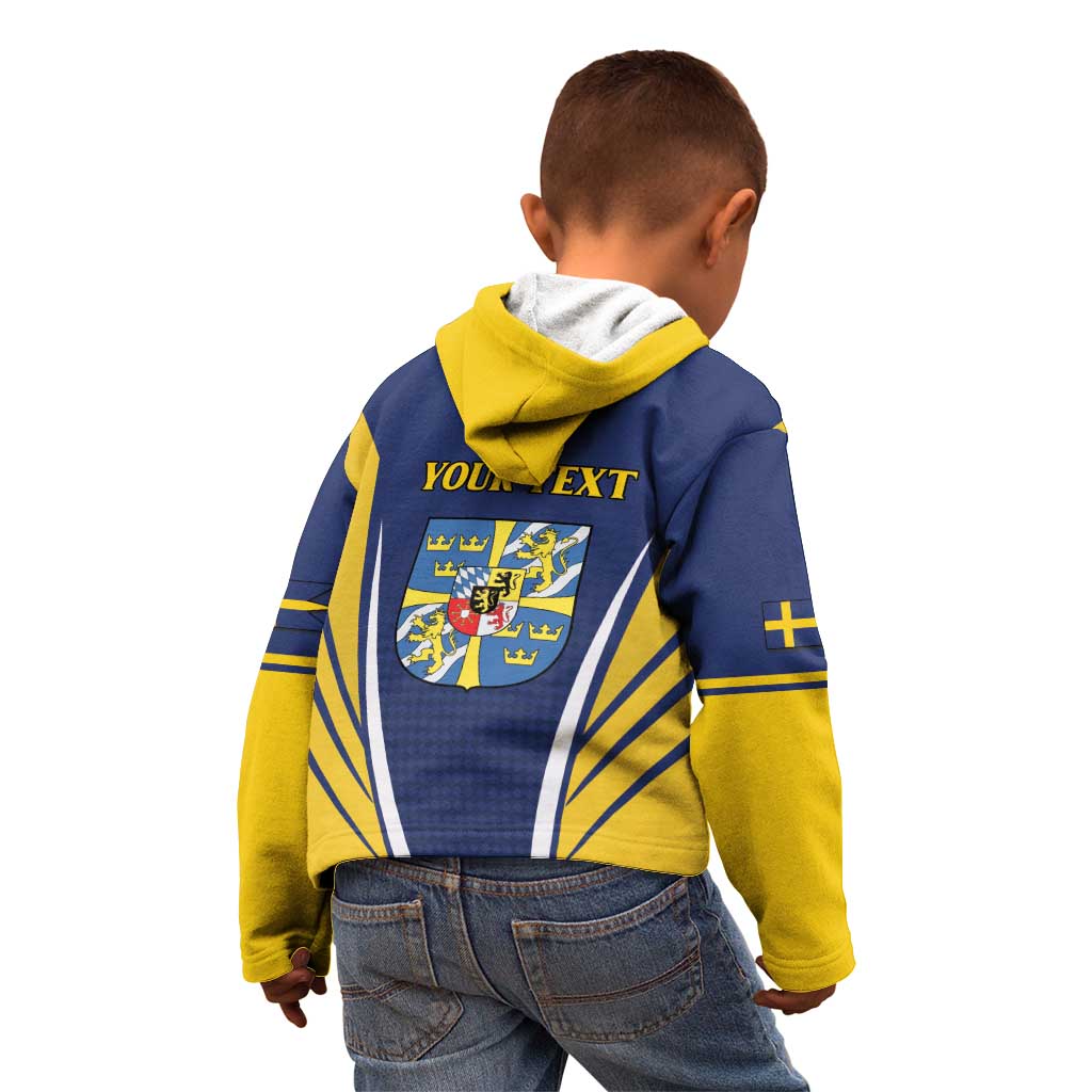 Personalized Swedish Empire 1611-1721 Kid Hoodie Flag Color Inspiration - Wonder Print Shop