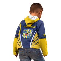 Personalized Swedish Empire 1611-1721 Kid Hoodie Flag Color Inspiration - Wonder Print Shop