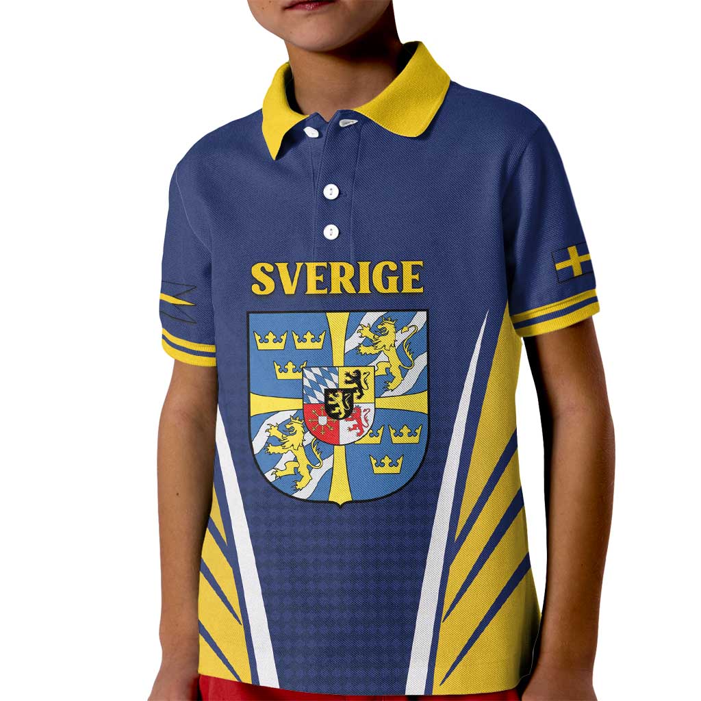 Personalized Swedish Empire 1611-1721 Kid Polo Shirt Flag Color Inspiration - Wonder Print Shop