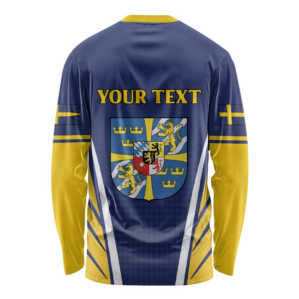 Personalized Swedish Empire 1611-1721 Long Sleeve Shirt Flag Color Inspiration - Wonder Print Shop