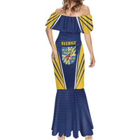 Personalized Swedish Empire 1611-1721 Mermaid Dress Flag Color Inspiration - Wonder Print Shop