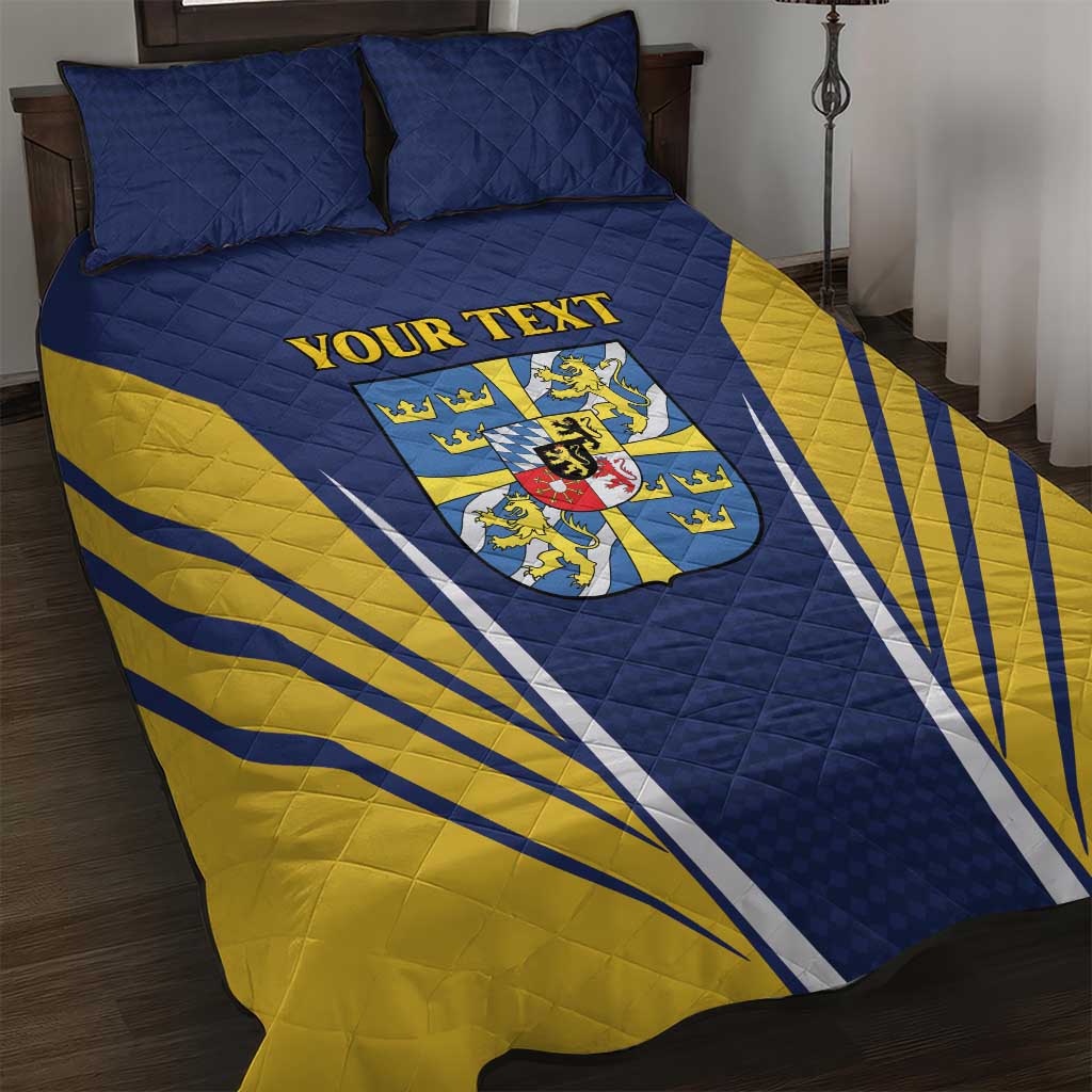 Personalized Swedish Empire 1611-1721 Quilt Bed Set Flag Color Inspiration - Wonder Print Shop