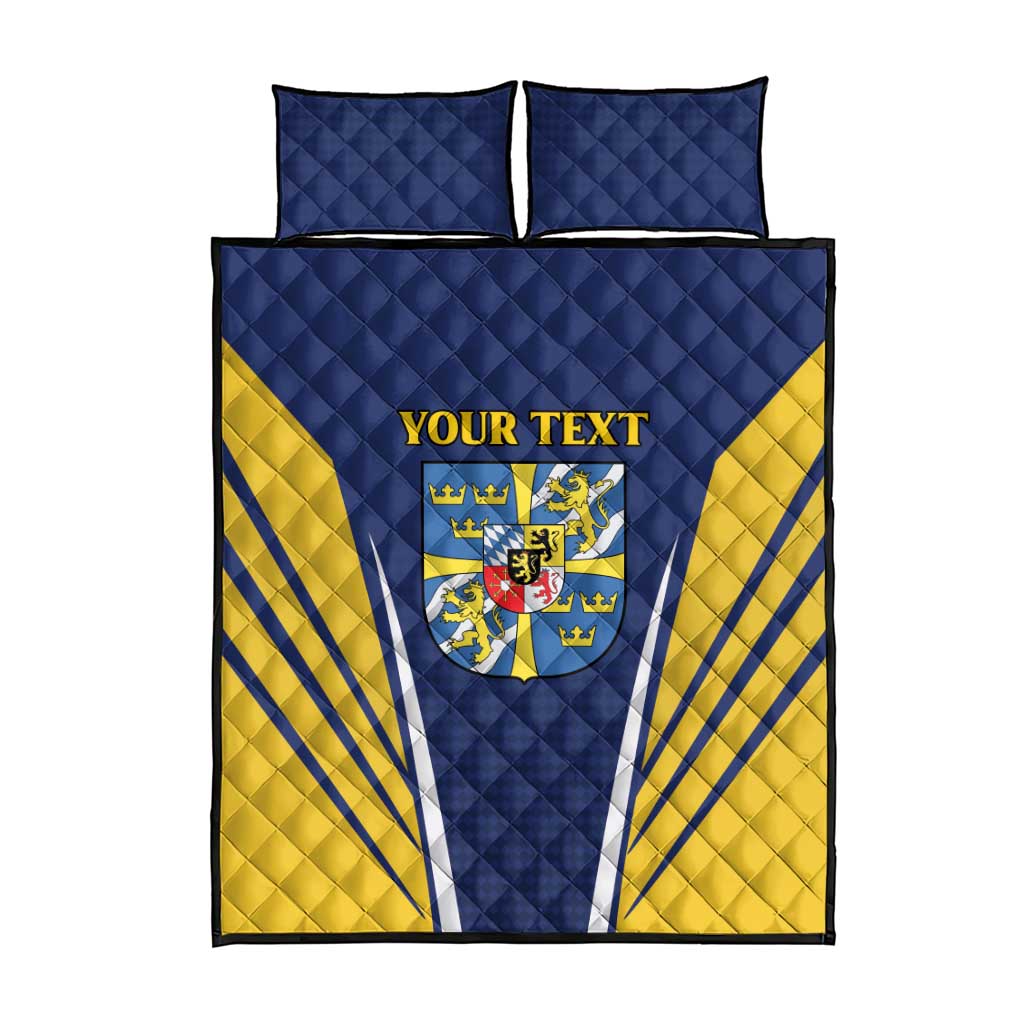 Personalized Swedish Empire 1611-1721 Quilt Bed Set Flag Color Inspiration - Wonder Print Shop