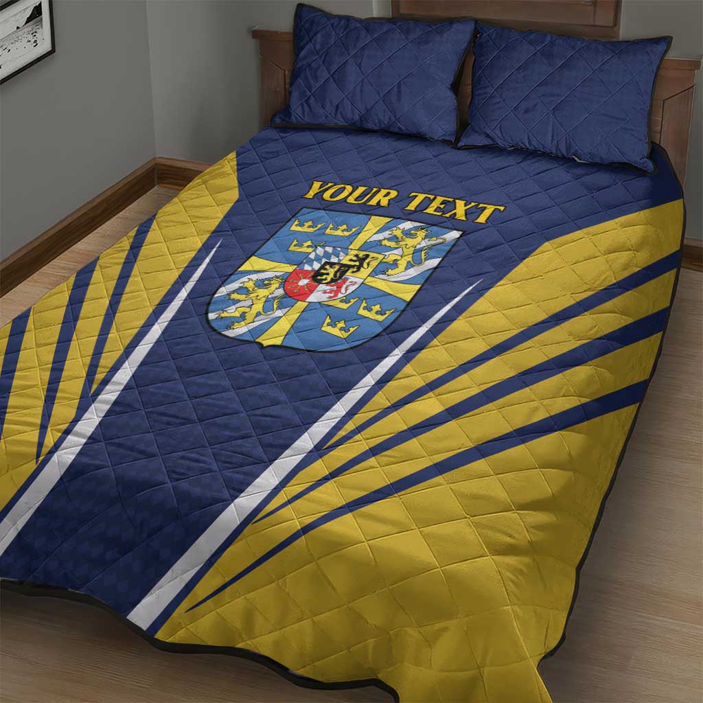 Personalized Swedish Empire 1611-1721 Quilt Bed Set Flag Color Inspiration - Wonder Print Shop