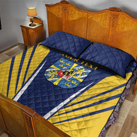 Personalized Swedish Empire 1611-1721 Quilt Bed Set Flag Color Inspiration - Wonder Print Shop