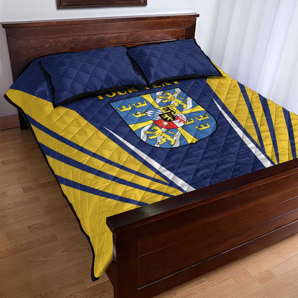 Personalized Swedish Empire 1611-1721 Quilt Bed Set Flag Color Inspiration - Wonder Print Shop