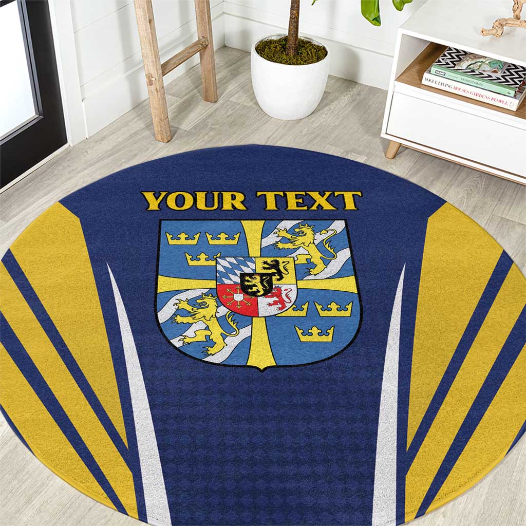 Personalized Swedish Empire 1611-1721 Round Carpet Flag Color Inspiration - Wonder Print Shop