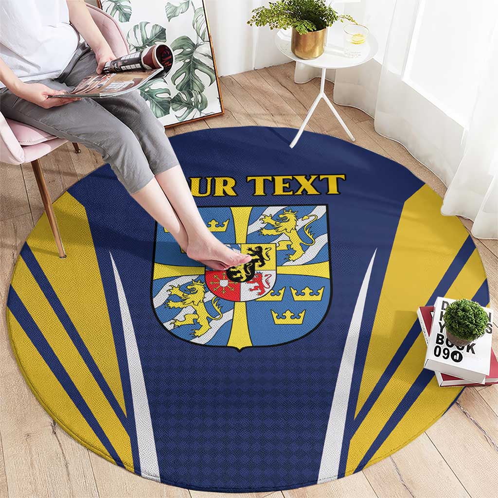 Personalized Swedish Empire 1611-1721 Round Carpet Flag Color Inspiration - Wonder Print Shop