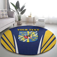 Personalized Swedish Empire 1611-1721 Round Carpet Flag Color Inspiration - Wonder Print Shop