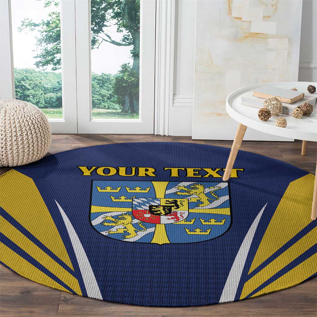 Personalized Swedish Empire 1611-1721 Round Carpet Flag Color Inspiration - Wonder Print Shop