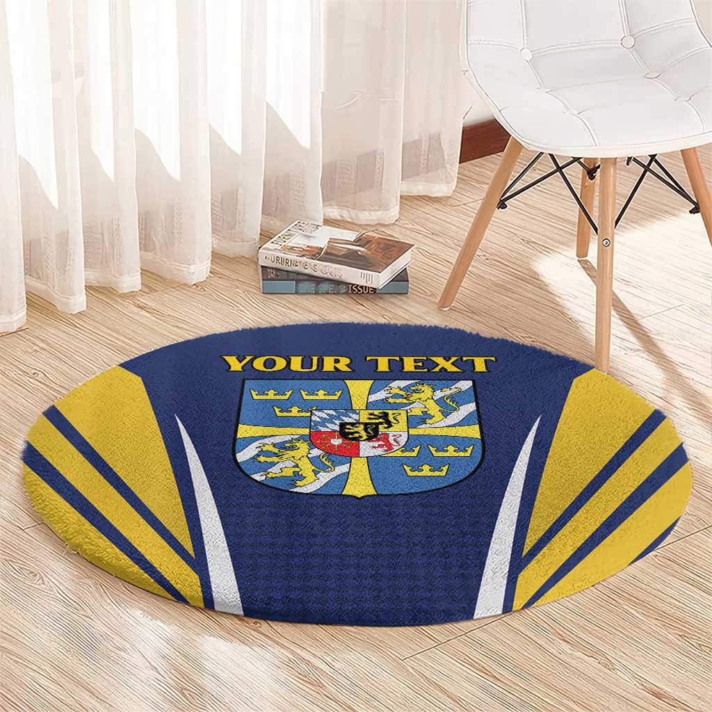 Personalized Swedish Empire 1611-1721 Round Carpet Flag Color Inspiration - Wonder Print Shop