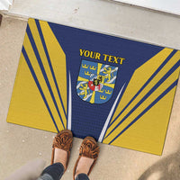 Personalized Swedish Empire 1611-1721 Rubber Doormat Flag Color Inspiration - Wonder Print Shop