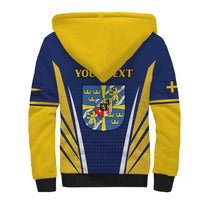 Personalized Swedish Empire 1611-1721 Sherpa Hoodie Flag Color Inspiration - Wonder Print Shop